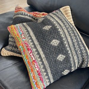 Handmade Nahara Jute/Cotton pillowcase. New with tags from Sundance.